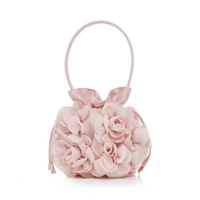 Girls' light pink rose bud bag